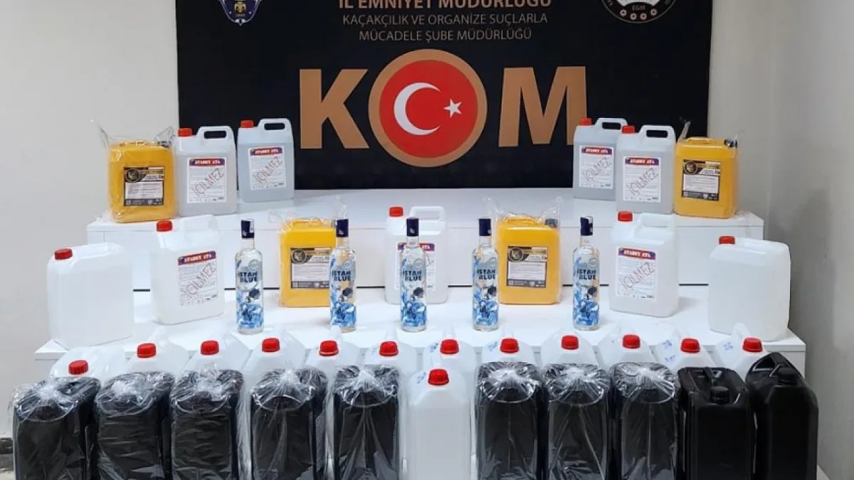 MALATYA’DA SAHTE ALKOL OPERASYONU: 76 LİTRE ETİL ALKOL ELE GEÇİRİLDİ