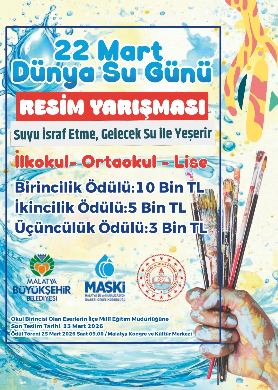 Malatya Su ve Kanalizasyon Idaresi’den Çevre Duyarlılığı Atağı: Öğrencilere Su Temalı Yarışma