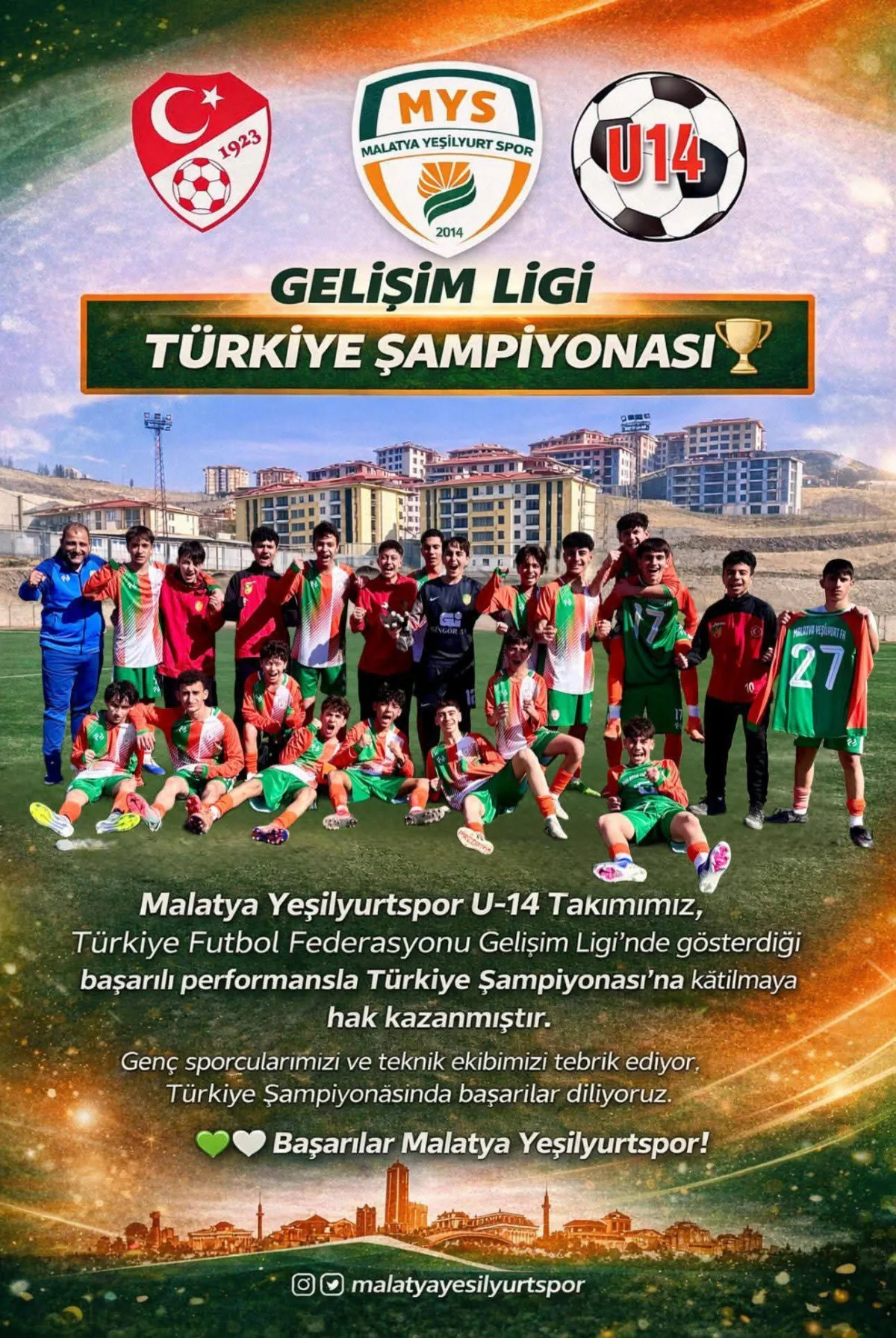 Malatya Yeşilyurtspor U14, Deplasmanda Farklı Galip
