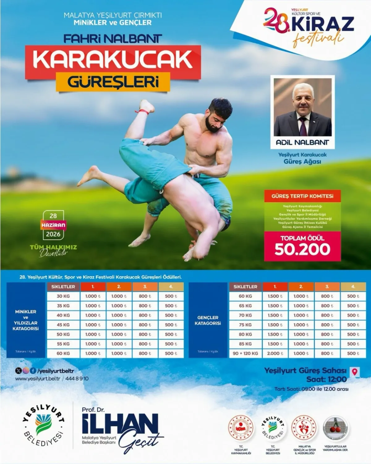 Fahri Nalbant Karakucak Güreşleri, Sporseverleri Yeşilyurt’ta Buluşturacak.
