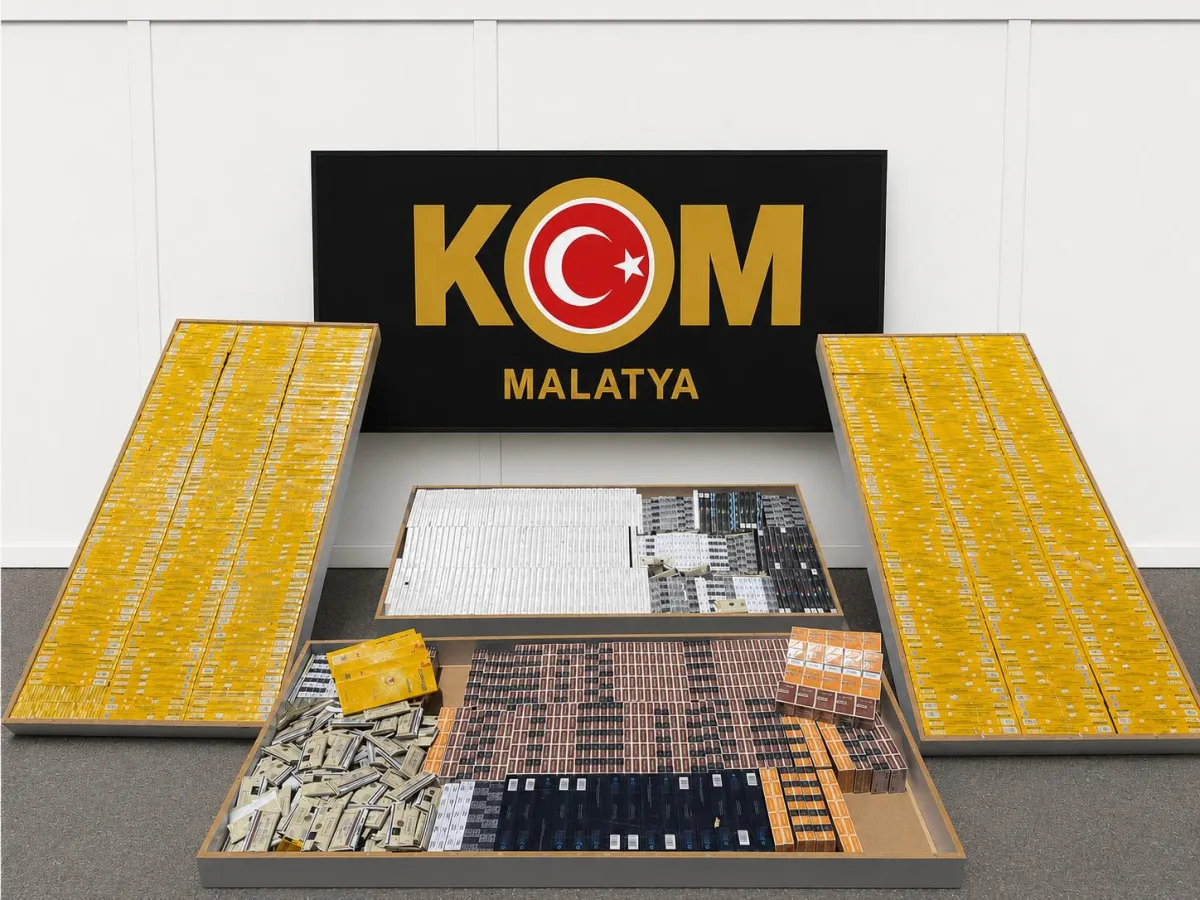 Malatya'da Kaçak Sigara Operasyonu: 7 Bin 330 Paket Kaçak Sigara Ele Geçirildi.