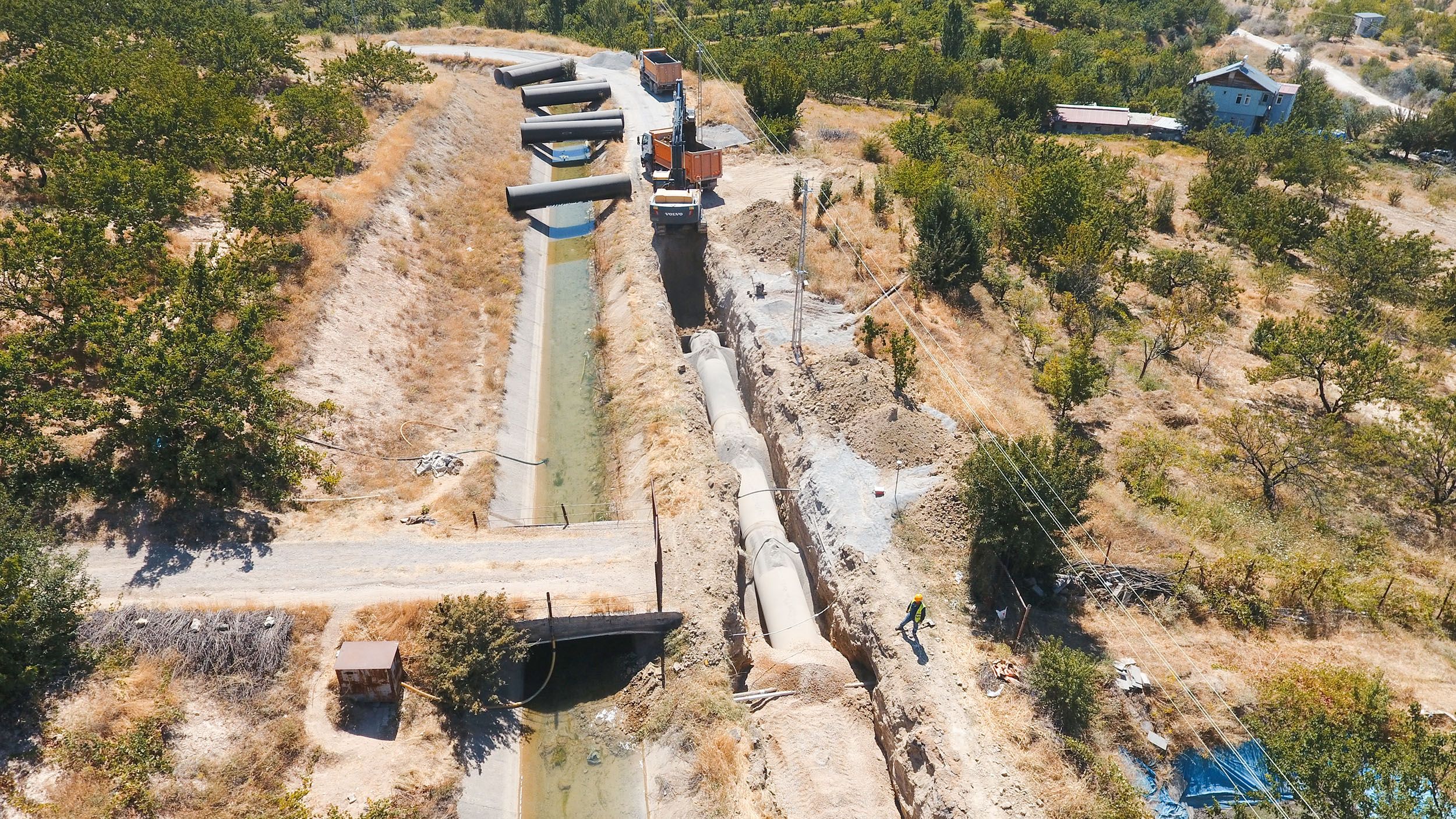 40 KM’LİK ANA İSALE HATTI ÇALIŞMALARI BAŞLADI