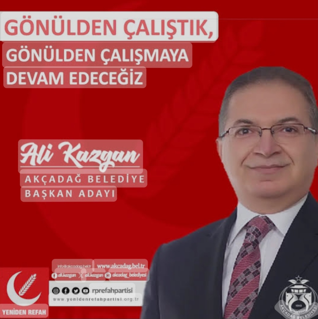 Akçadağ Belediye Başkan Adayı Ali Kazgan Seçim Çalışma Ofisine Tüm Halkı'nı Davet Etti.