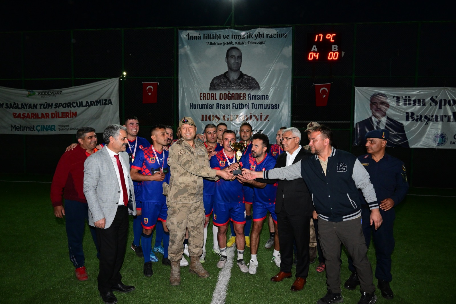 Battalgazi Belediyesi’nin düzenlediği Erdal Doğaner Futbol Turnuvası’nda Şampiyon İl Jandarma oldu