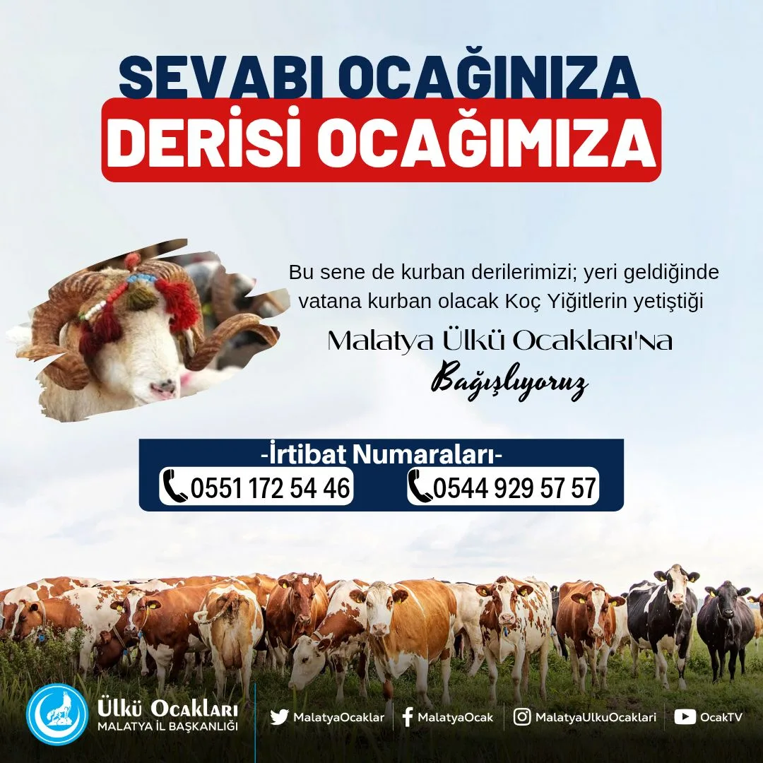Sevabı Ocağınıza, Derisi Ocağımıza” Çağrısı:
