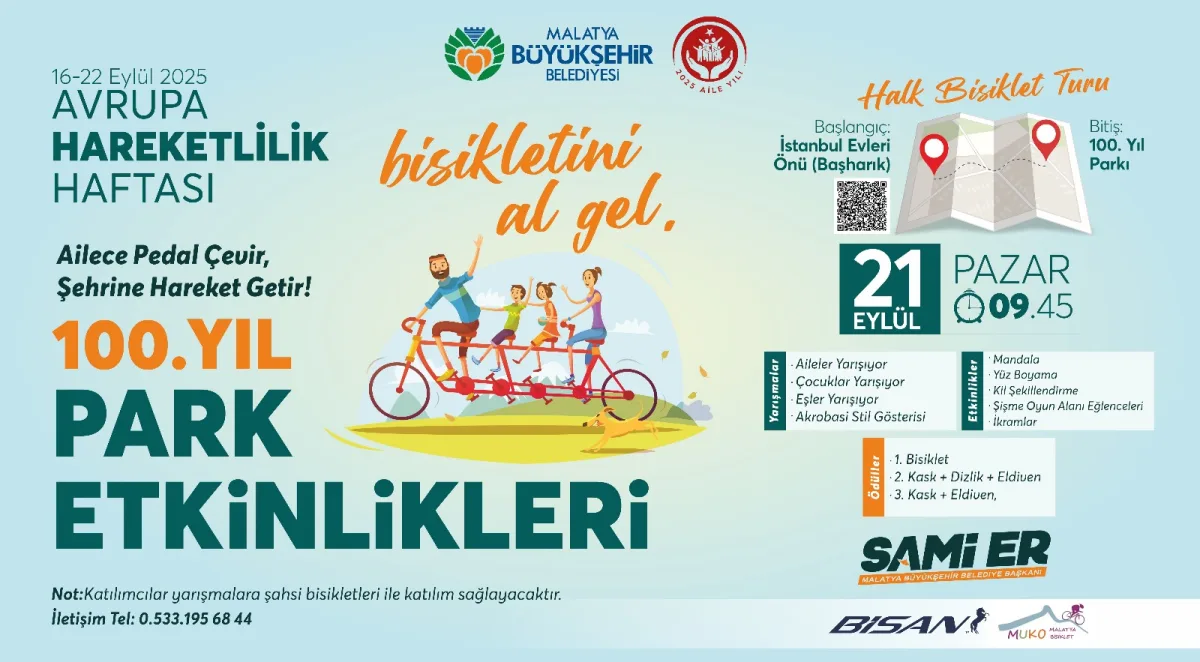 MALATYA’DA AVRUPA HAREKETLİLİK HAFTASI RENKLİ ETKİNLİKLERLE KUTLANACAK