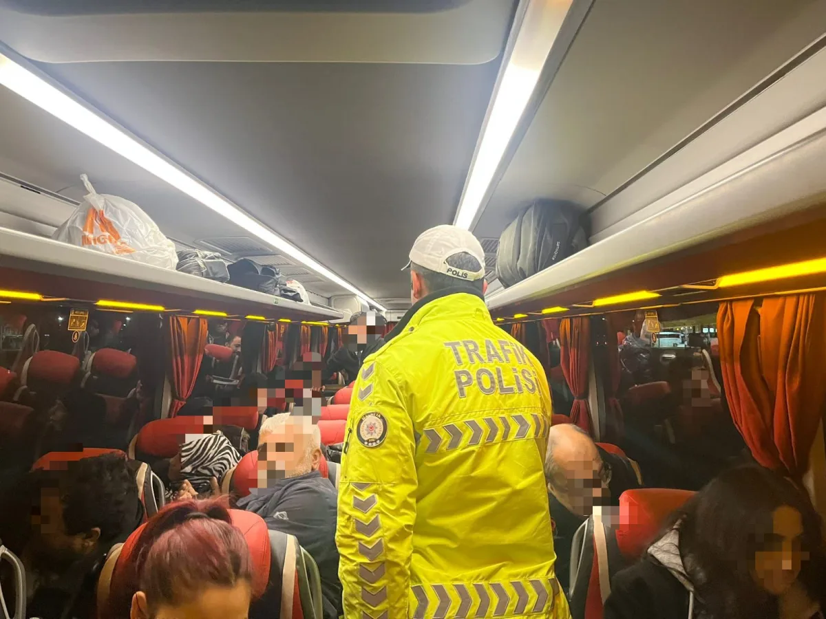 Şehirlerarası Otobüslerde Emniyet Kemeri ve Kış Lastiği Denetimi